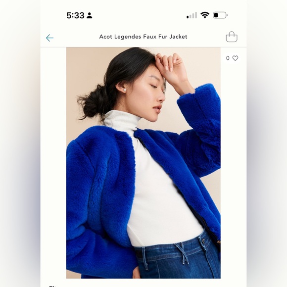 Acoté Legendes Faux Fur Jacket antropologie - Picture 2 of 2